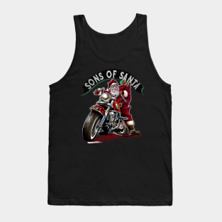 Funny Christmas Gift for Bikers, Sons of Santa Tank Top